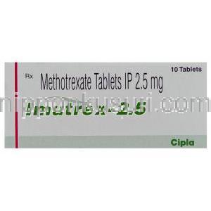 イミュトレックス Imutrex, メトトレキサート 2.5mg 錠 (Cipla) 箱