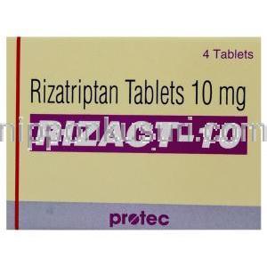 リザクト, 安息香酸リザトリプタン  10mg 錠 (Protec) 箱