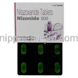 ニゾナイド Nizonide, ニタゾキサニド（アリニア/アニータ　ジェネリック）, 500MG 錠 (Lupin)