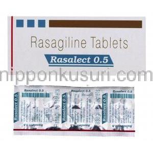 ラサレクト, ラサギリン  0.5mg 錠 (Sun Pharma)