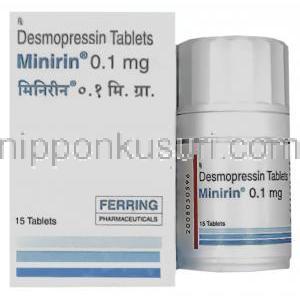デスモプレシン (ミニリン) 0.1mg 錠 (Ferring) 製造者情報