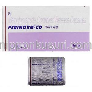 パーリノーム Perinorm-CD, プリンペラン ジェネリック, メトクロプラミド 15mg 錠 (IPCA)