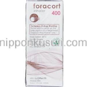 フォラコート, フマル酸ホルモテロール / ブデソニド配合 6mcg   ４00mcg 吸入剤 (Cipla) 製造者情報