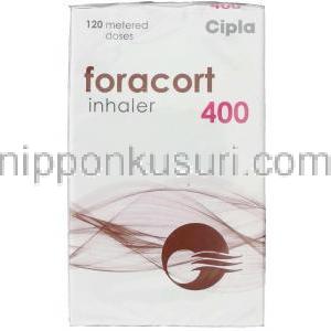 フォラコート, フマル酸ホルモテロール / ブデソニド配合  6mcg   400mcg 吸入剤 (Cipla) 箱