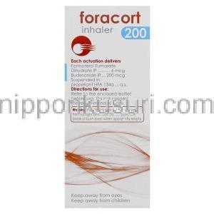 フマル酸ホルモテロール / ブデソニド配合（シンビコート ジェネリック）, Foracort, 6mcg   200mcg 吸