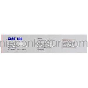スルファサラジン（ジェネリック・アザルフィジン）Sazo 500mg 錠 (Wallace) 注意書