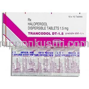 ハロペリドール(セレネースジェネリック) , Trancodol DT,  1.5mg 錠 (Intas)