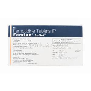 ファモタックソフレット,ペプシドジェネリック,ファモチジン　40mg　箱　情報