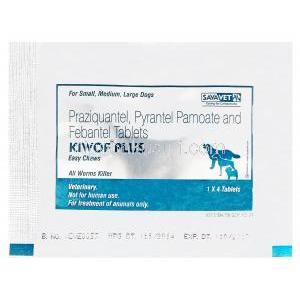 キオフ・プラス　チュアブル錠, プラジカンテル　50mg，パモ酸ピランテル  144mg，フェバン