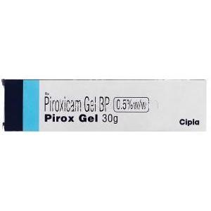 ピロクス, ピロキシカム 5mg/gm ジェル (Cipla) 箱