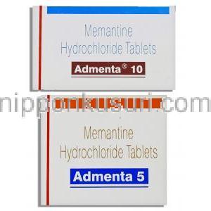 アドメンタ, メマンチン 5mg 10mg 錠 (Sun Pharma )