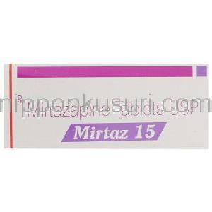 ミルタス, ミルタザピン 15 mg 箱