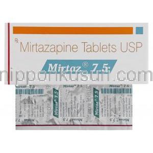 ミルタス, ミルタザピン 7.5 mg （Mirtaz）