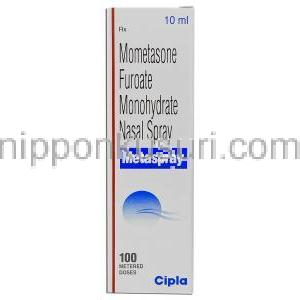 メタスプレー, モメタゾンフランカルボン酸 点鼻液噴霧用 製造元：Cipla