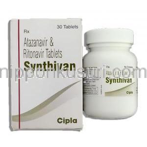 シンチバン Synthivan, アタザナビル・リトナビル 300mg/100mg 錠 (Cipla)