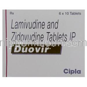 デュオビル Duovir, ラミブジン/ ジドブジン	配合錠 Cipla