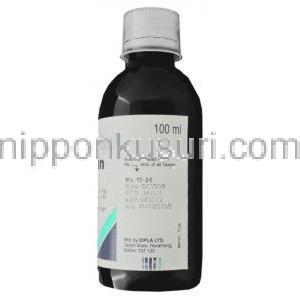 サルブタモール（ベネトリン ジェネリック）, Asthalin,  0.04% 100ml シロップ (Cipla)