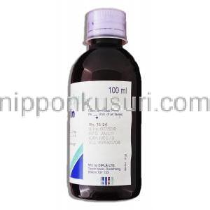 サルブタモール（ベネトリン ジェネリック）, Asthalin,  0.04% 100ml シロップ (Cipla) 製造者情報
