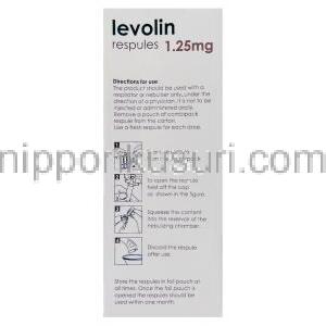 レボサルブタモール（ゾペネックス吸入液 ジェネリック）, Levolin, 1.25 mg 吸入液 (Cipla) 使用注意