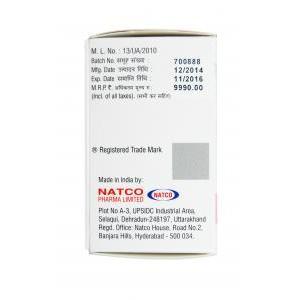 エルロナット,　タルセバジェネリック,　エルロチニブ 100mg　製造元： Natco Pharma