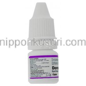 ドルゾラミド（トルソプトジェネリック）, Dorzolamide 点眼薬 (Cipla) 薬瓶 成分