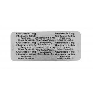 ジェネリックアリミデックス, アナストロゾール 1mg　28錠　シート情報