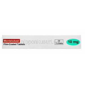 モンテルカスト,シングレアジェネリック　　10mg　錠　シート　箱側面