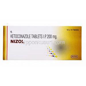ニゾール, ニゾラールジェネリック, ケトコナゾール 200mg 錠 箱表面