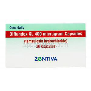 ディフンドックスXL 400mg カプセル,タムスロシン塩酸塩,箱表面