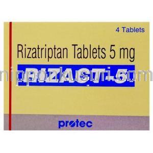 リザトリプタン, Rizact,  5gm  錠 (Protec)  箱