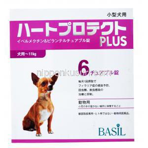 ハートプロテクトプラス 犬用, イベルメクチン+ピランテル, チュアブル錠,小型犬用