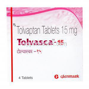  サムスカ ジェネリック,トルバスカ-15, トルバプタン 15mg, 製造元：Glenmark,箱表面