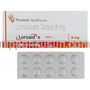 ロルノキシカム（ロルカムジェネリック）, Lorsaid, 8MG 錠 (Piramal)