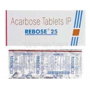  Rebose25 レボース、ジェネリックプレコース、アカルボース25mg