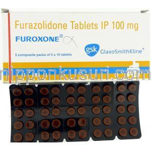 フラゾリドン（フロゾン ジェネリック）, Furoxone, フラゾリドン 100MG錠 (Glaxo Smithkline)