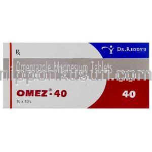 オメズ Omez, オメプトロール ジェネリック, オメプラゾール カプセル 40mg 錠 (Dr.Reddy's) 箱