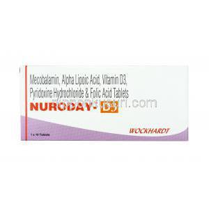 ヌロデイ D3, メチルコバラミン(メコバラビン)/ α-リポ酸/ ピリドキシン(ビタミンB6)/ ビタミンD3/