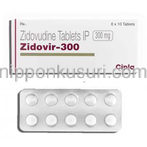 ジドビル Zidovir, レトロビルジェネリック, ジドブジン 300mg カプセル (Cipla)