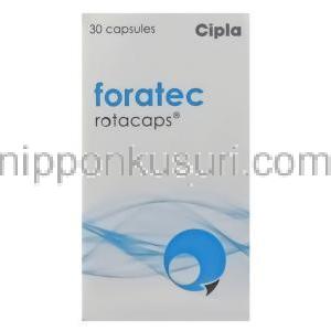 フマル酸ホルモテロール, Foratec, 12mcg 吸入剤 (Cipla) 箱