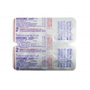 ヒゾン (ヒドロコルチゾン) 10mg 錠剤裏面