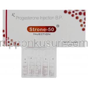 プロゲステロン (ルテウム注ジェネリック), Strone, 50mg 注射 (Uni Sankyo)
