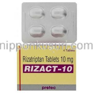 リザトリプタン, Rizact,  10mg 錠 (Protec)