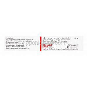 ムコ多糖類ポリ硫酸塩クリーム,ヒルダルクリーム,製造元：:Oaknet Healthcare Pvt. Ltd, 箱
