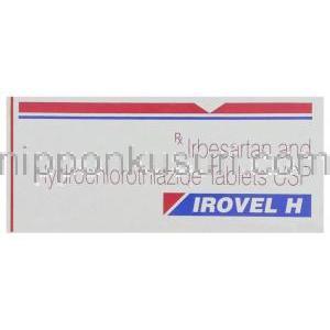 イルベサルタン / ヒドロクロロチアジド配合（アバライド ジェネリック）, Irovel H, 150mg / 12.5mg 錠 (S