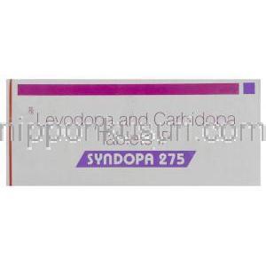 シンンドーパ Syndoopa , レボドパ・カルビドパ・配合250mg/25mg 錠 (Sun Phrma) 箱