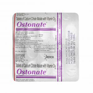 オストネイト (カルシウム/ ビタミンD3) 錠剤裏面