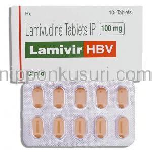 ラミビル（ゼフィックスジェネリック） ラミブジン, Lamivir HBV, 100mg 錠 (Cipla)
