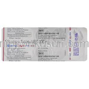 エトドラク （オステラック / ハイペン ジェネリック）,  Eleva 400MG 錠 (IPCA) 包装裏面