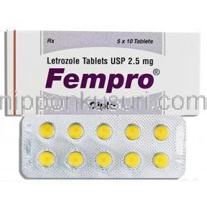 レトロゾール(フェマーラ ジェネリック), Fempro, 2.5mg 錠 (Cipla)