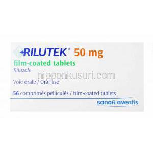 リルテック,　50mg,　フィルムコート錠,製造元：サノフィ・アベンティス,　箱表面